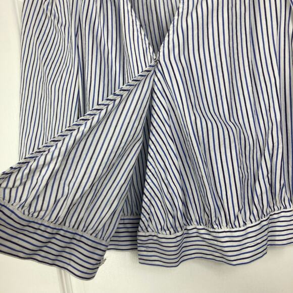 NWOT MADEWELL Top S Wrap Blouse in Albury Stripe - Picture 4 of 8